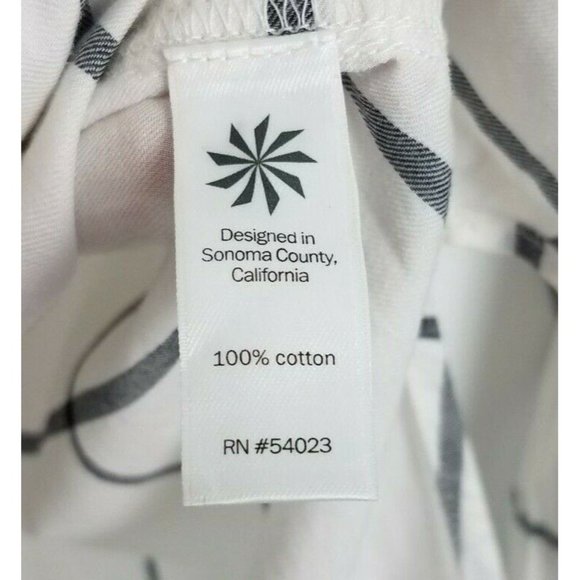 Athleta Sz. XXS Presidio 1/4 Button Up Long Sleeve Black & White Plaid Tunic - Picture 7 of 9